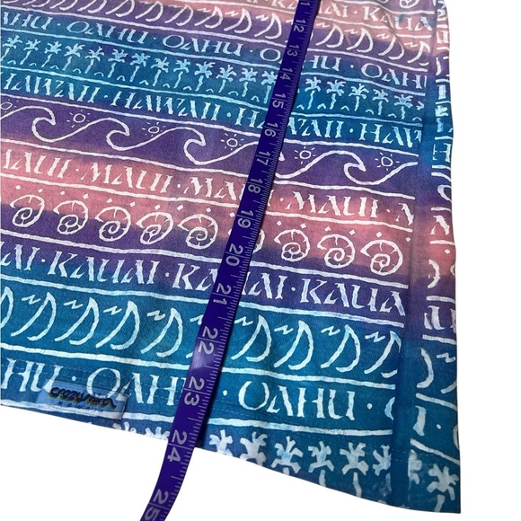 Vintage 80s CrazyShirt All Over Print Hawaii Maui Oahu Kauai Gradient Tee - Picture 5 of 10